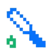 Pixel art character decoration